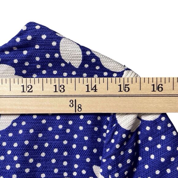 BODEN Sierra Textured Floral Polka Dot Dress Size 4 Blue White Short Sleeve EUC - Picture 11 of 16
